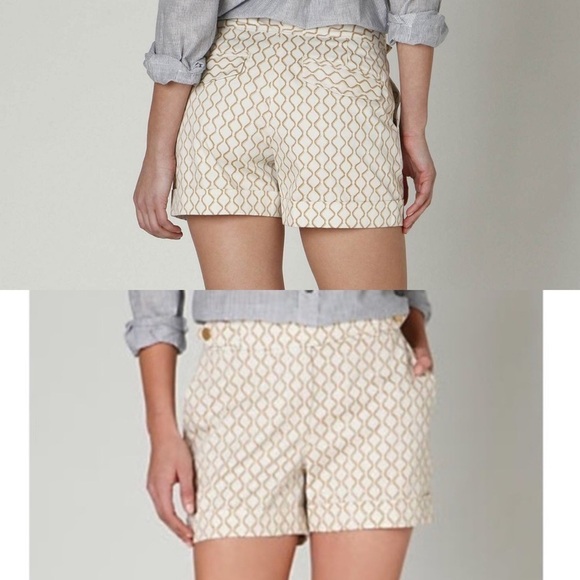 Meadow Rue Madison Gold Print Shorts - Picture 1 of 6